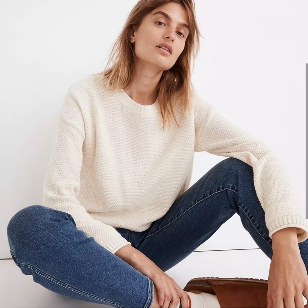 Madewell XL Cream Pullover Knit Sweater
